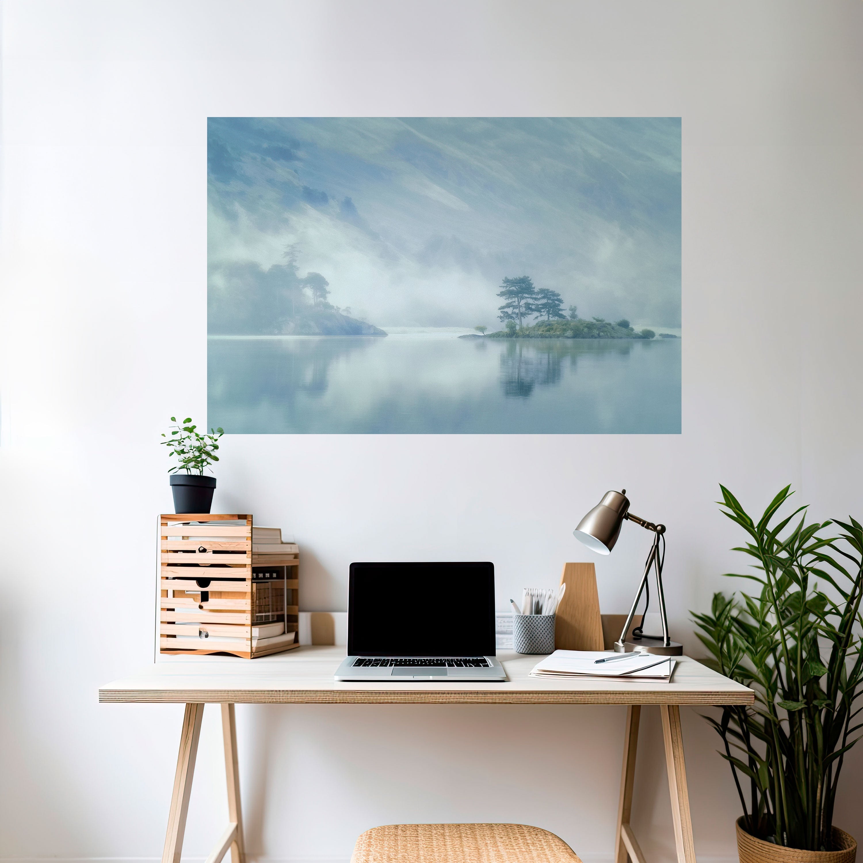 SILVER LAKE Peel and Stick Horizontal Poster