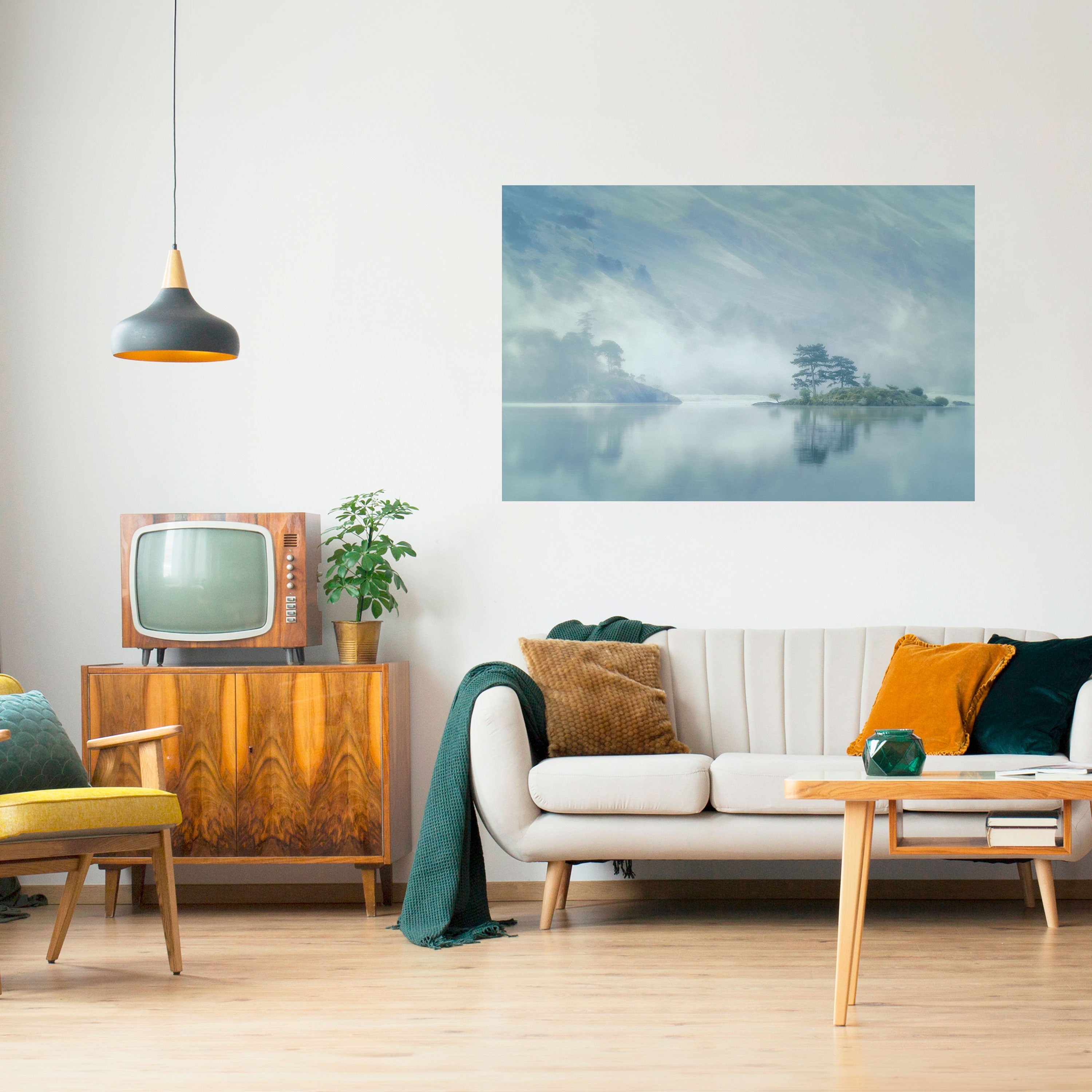 SILVER LAKE Peel and Stick Horizontal Poster