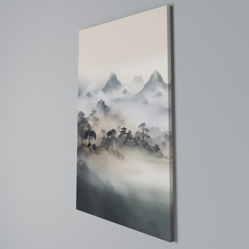 HIDDEN TEMPLE MIST Quadro em tela vertical