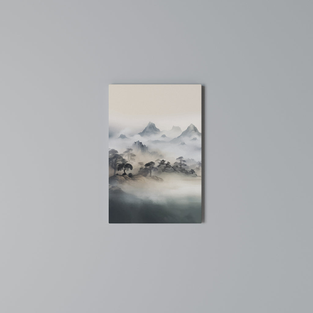 HIDDEN TEMPLE MIST Quadro em tela vertical