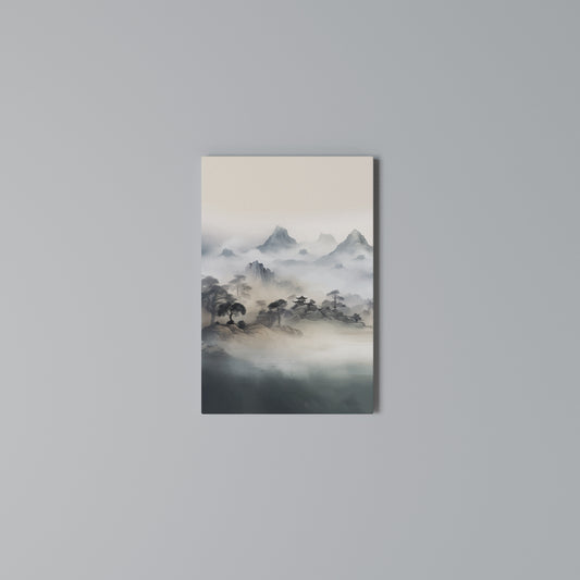 HIDDEN TEMPLE MIST Quadro em tela vertical