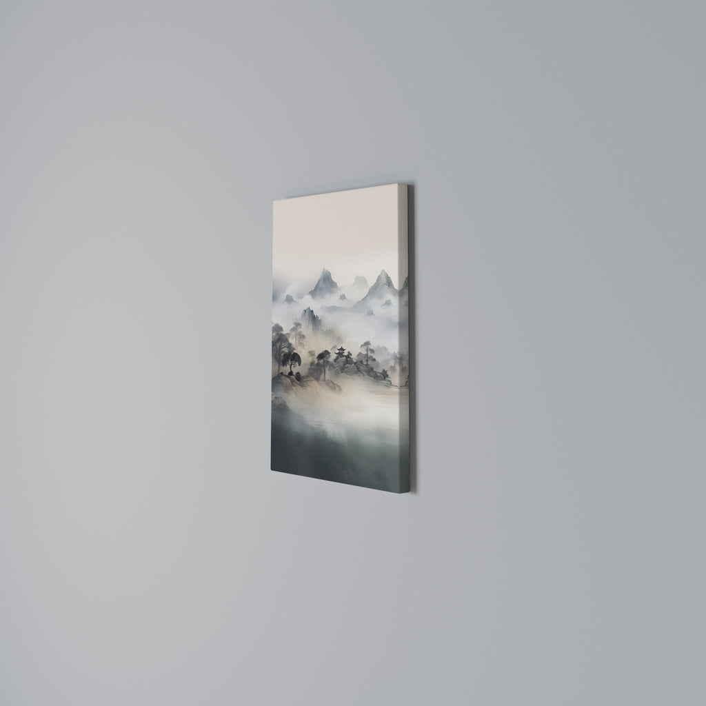 HIDDEN TEMPLE MIST Quadro em tela vertical