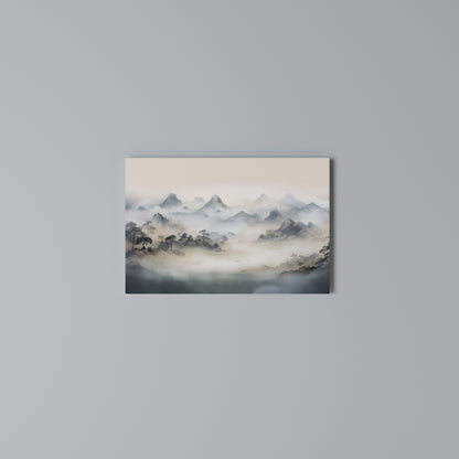HIDDEN TEMPLE MIST Horizontal Canvas Print
