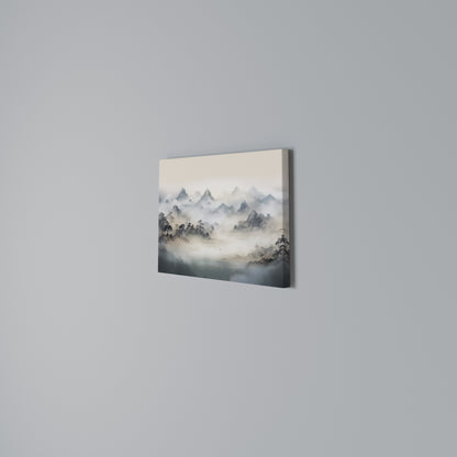 HIDDEN TEMPLE MIST Horizontal Canvas Print