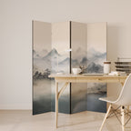 HIDDEN TEMPLE MIST Decorative 4-Panel Room Divider