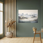 HIDDEN TEMPLE MIST Peel and Stick Horizontal Poster