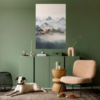 HIDDEN TEMPLE MIST Peel and Stick Vertical Poster