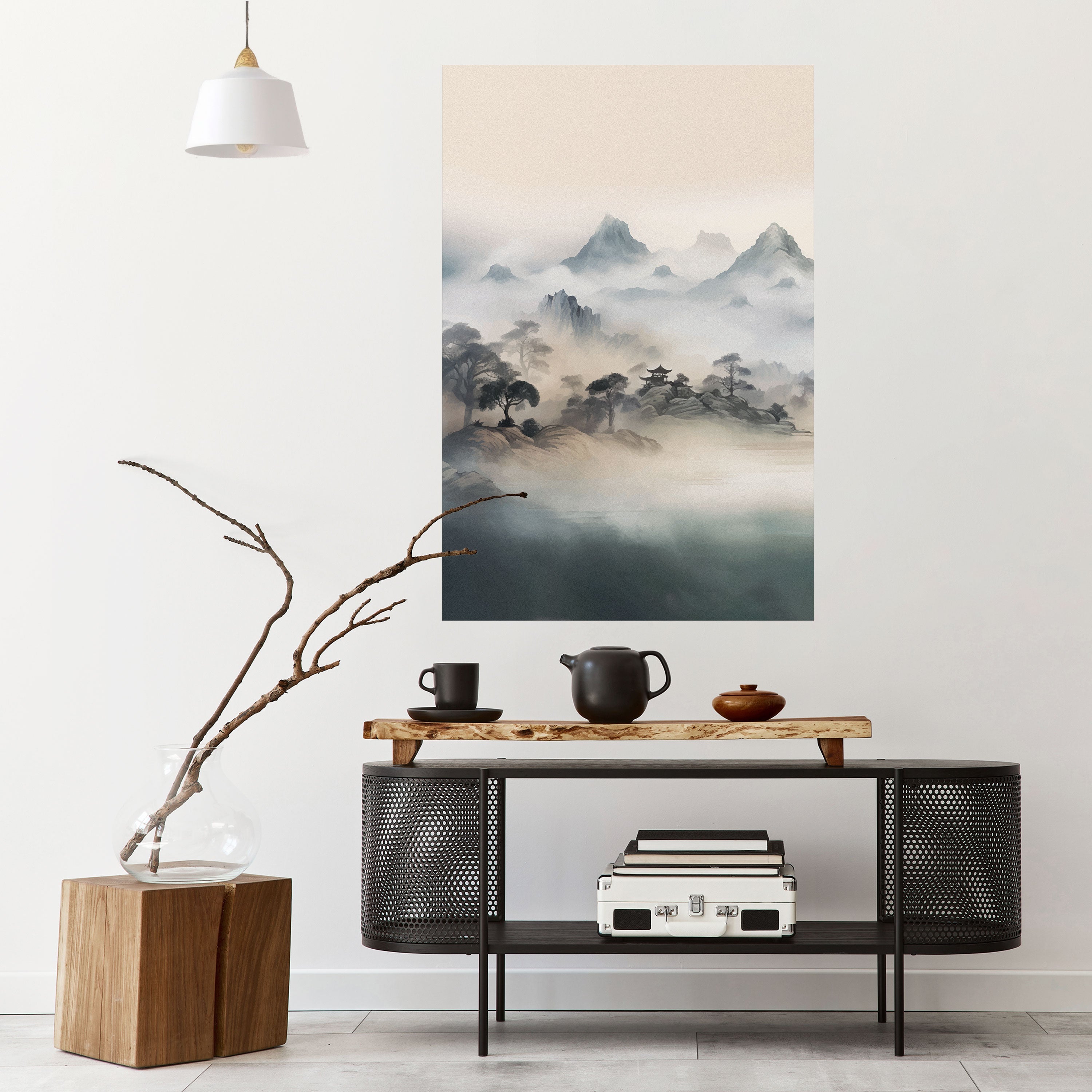 HIDDEN TEMPLE MIST Poster Vertical Autocolante