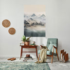 HIDDEN TEMPLE MIST Peel and Stick Vertical Poster