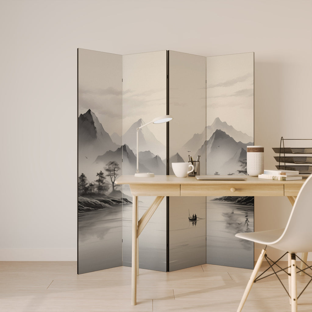 ASIAN VENTURE Decorative 4-Panel Room Divider