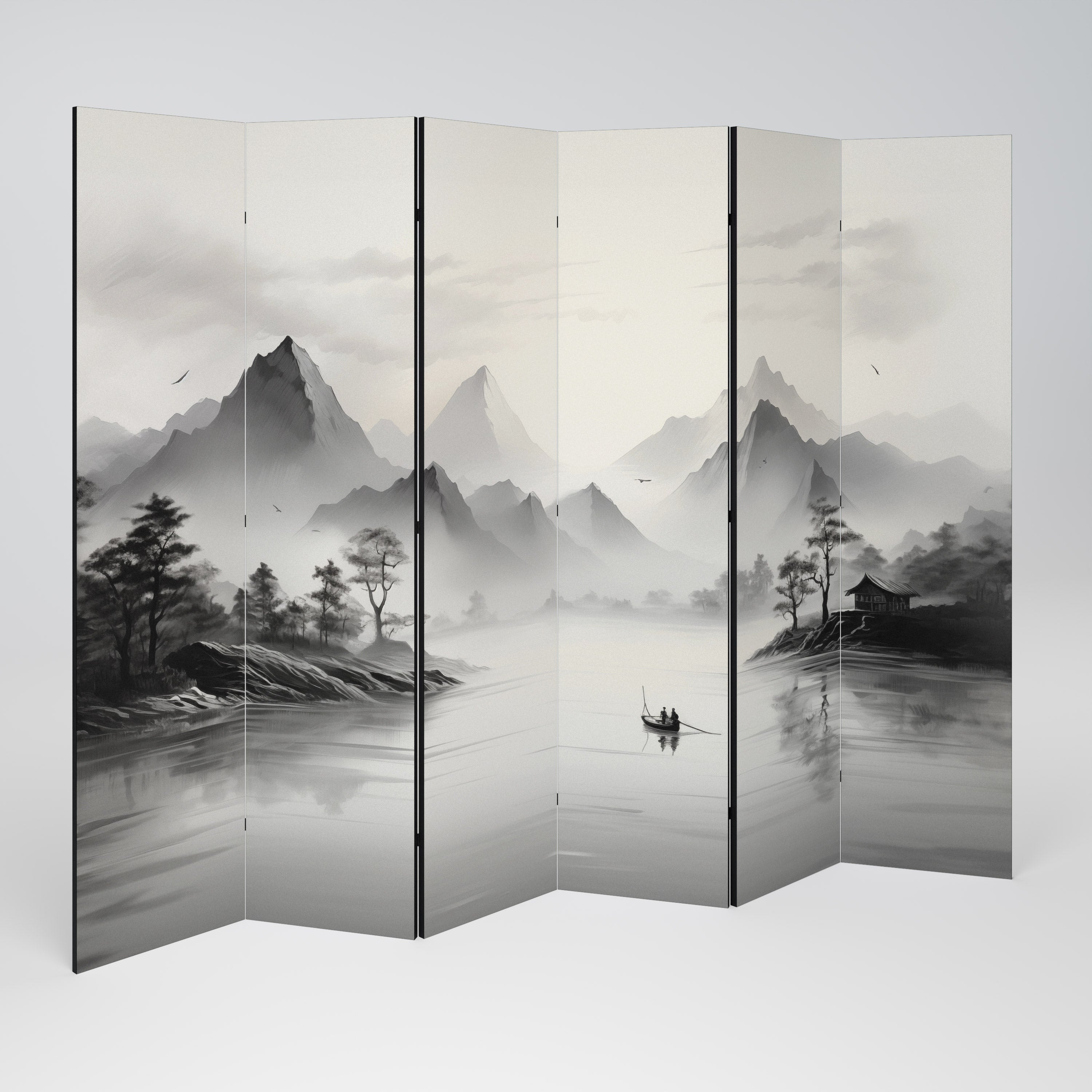 ASIAN VENTURE Decorative 6-Panel Room Divider