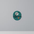 MYSTERIOUS LEAF Prateleira Oval Decorativa em Acabamento Preto