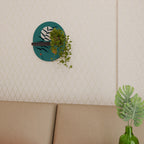 MYSTERIOUS LEAF Prateleira Oval Decorativa em Acabamento Preto