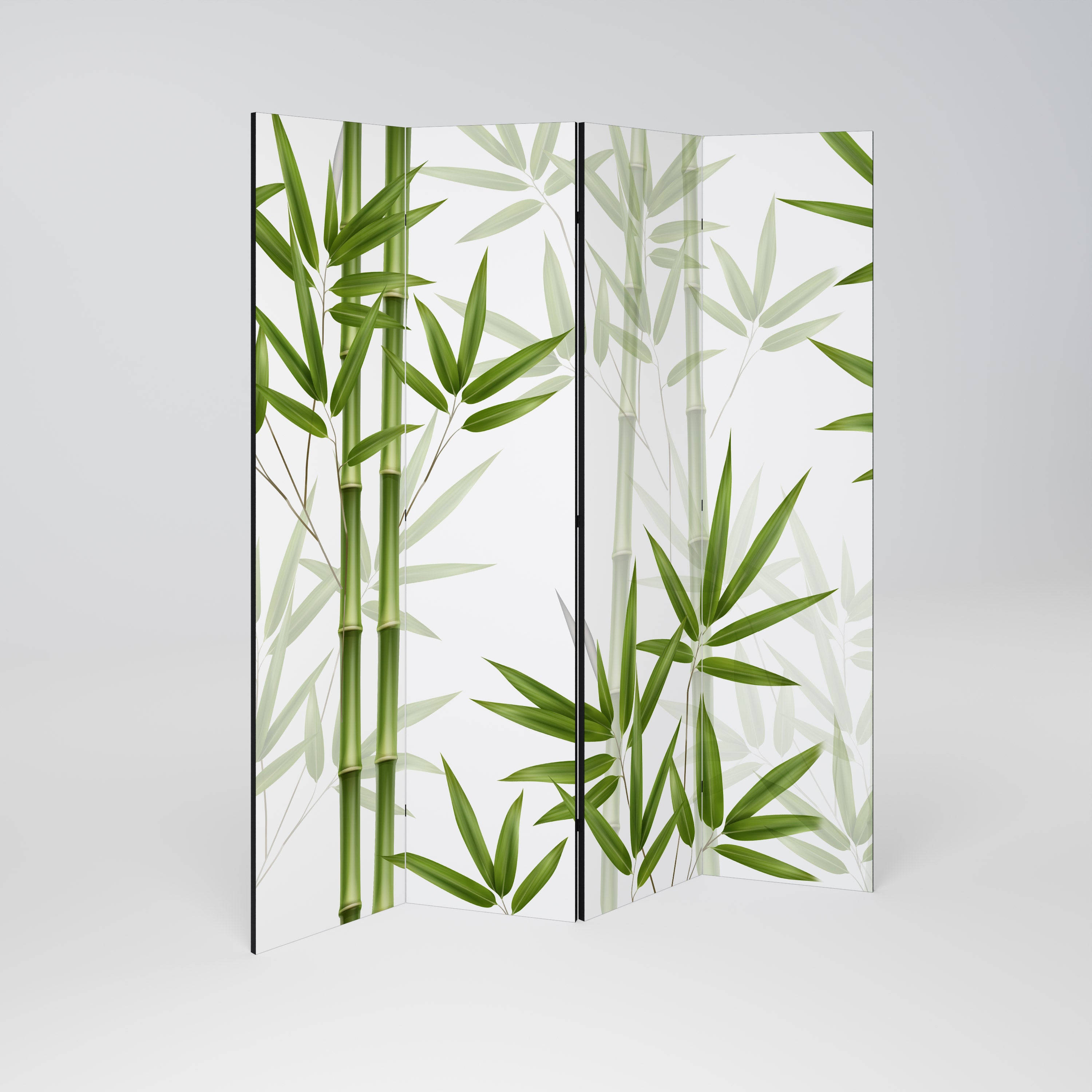 SERENE BAMBOO WHISPERS Biombo de 4 Painéis