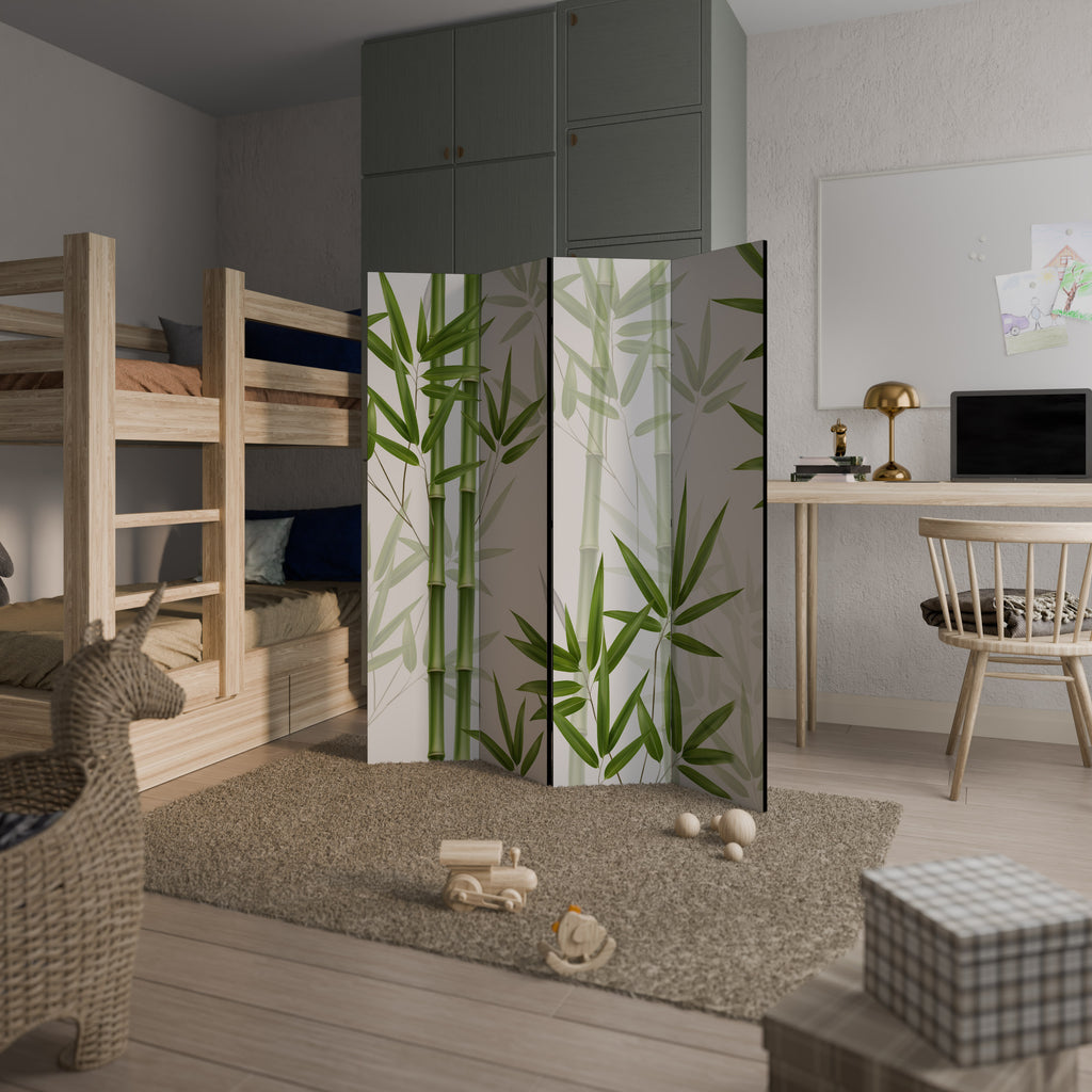 SERENE BAMBOO WHISPERS 4-Panel Room Divider