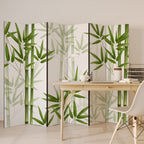 SERENE BAMBOO WHISPERS Decorative 6-Panel Room Divider