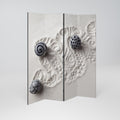 SAND SCULPTED SERENITY Decorative 4-Panel Room Divider