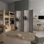 SAND SCULPTED SERENITY Biombo Decorativo de 5 Painéis