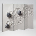 SAND SCULPTED SERENITY Decorative 6-Panel Room Divider