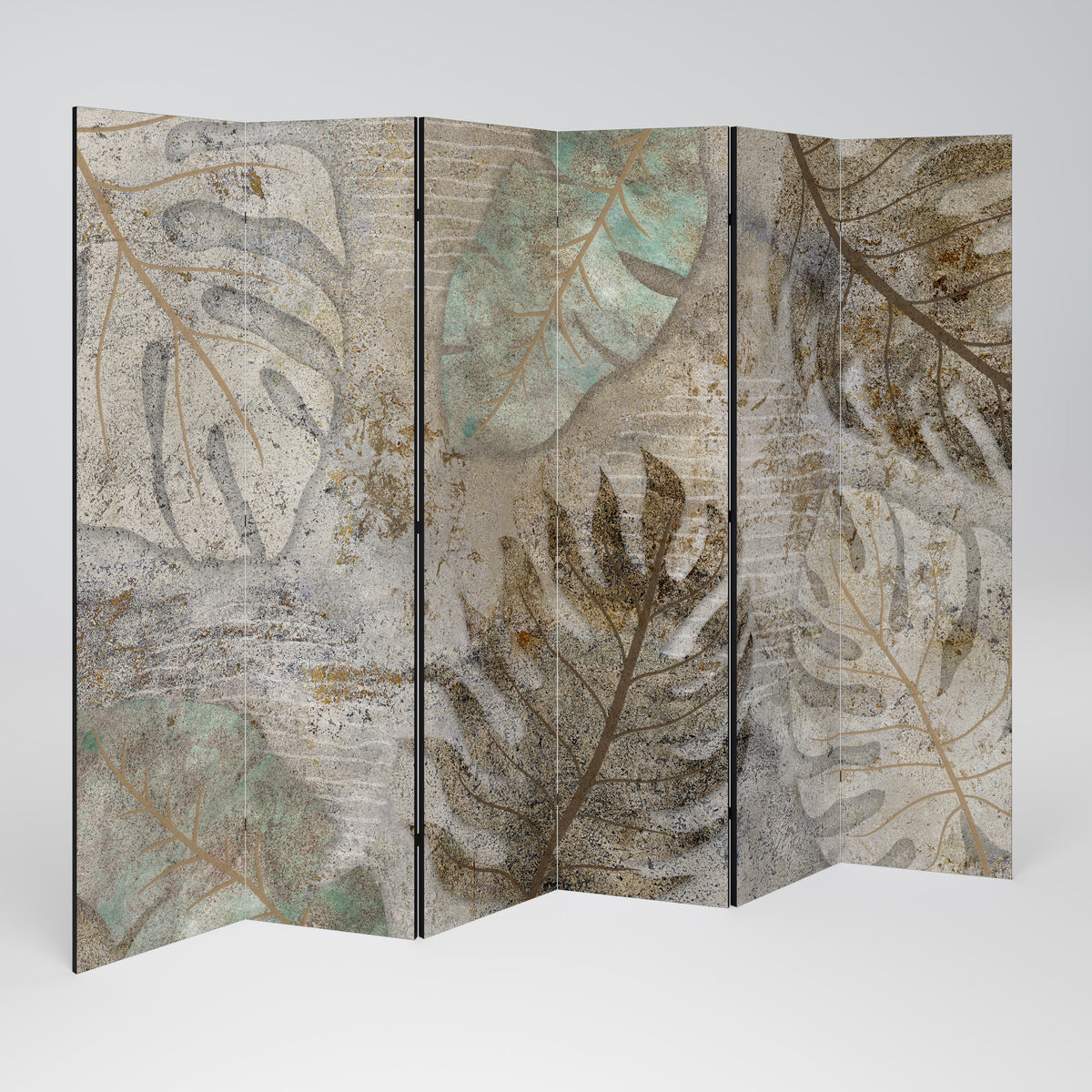 TEXTURED TRANQUILITY 6-Panel Room Divider