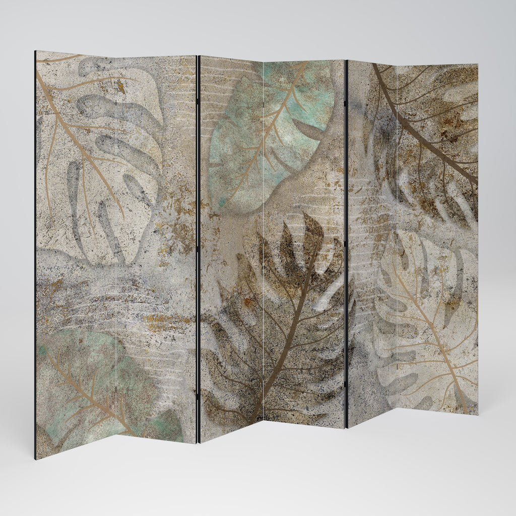 TEXTURED TRANQUILITY Decorative 6-Panel Room Divider