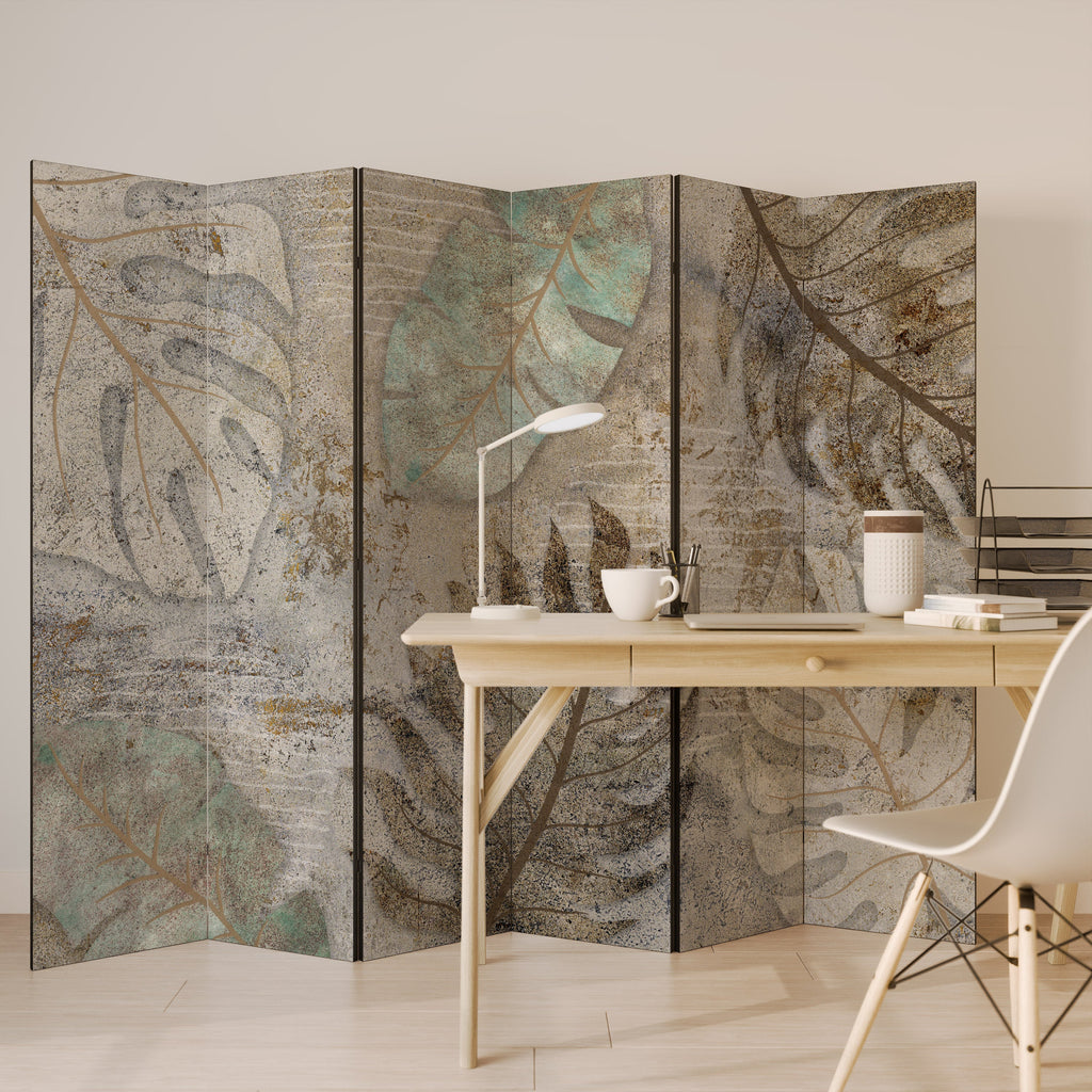 TEXTURED TRANQUILITY Decorative 6-Panel Room Divider