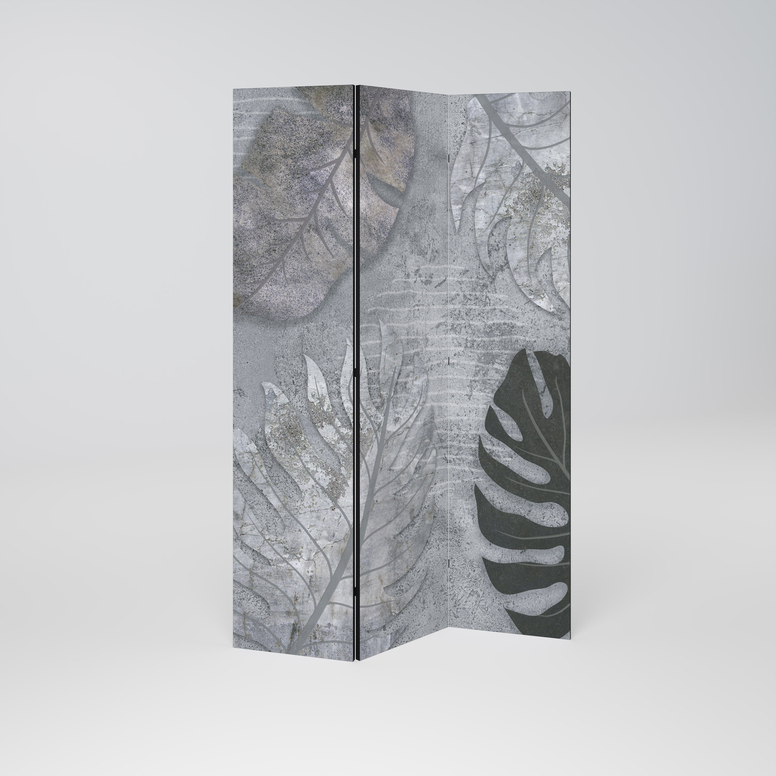 VINTAGE GREENERY Biombo Decorativo de 3 Painéis