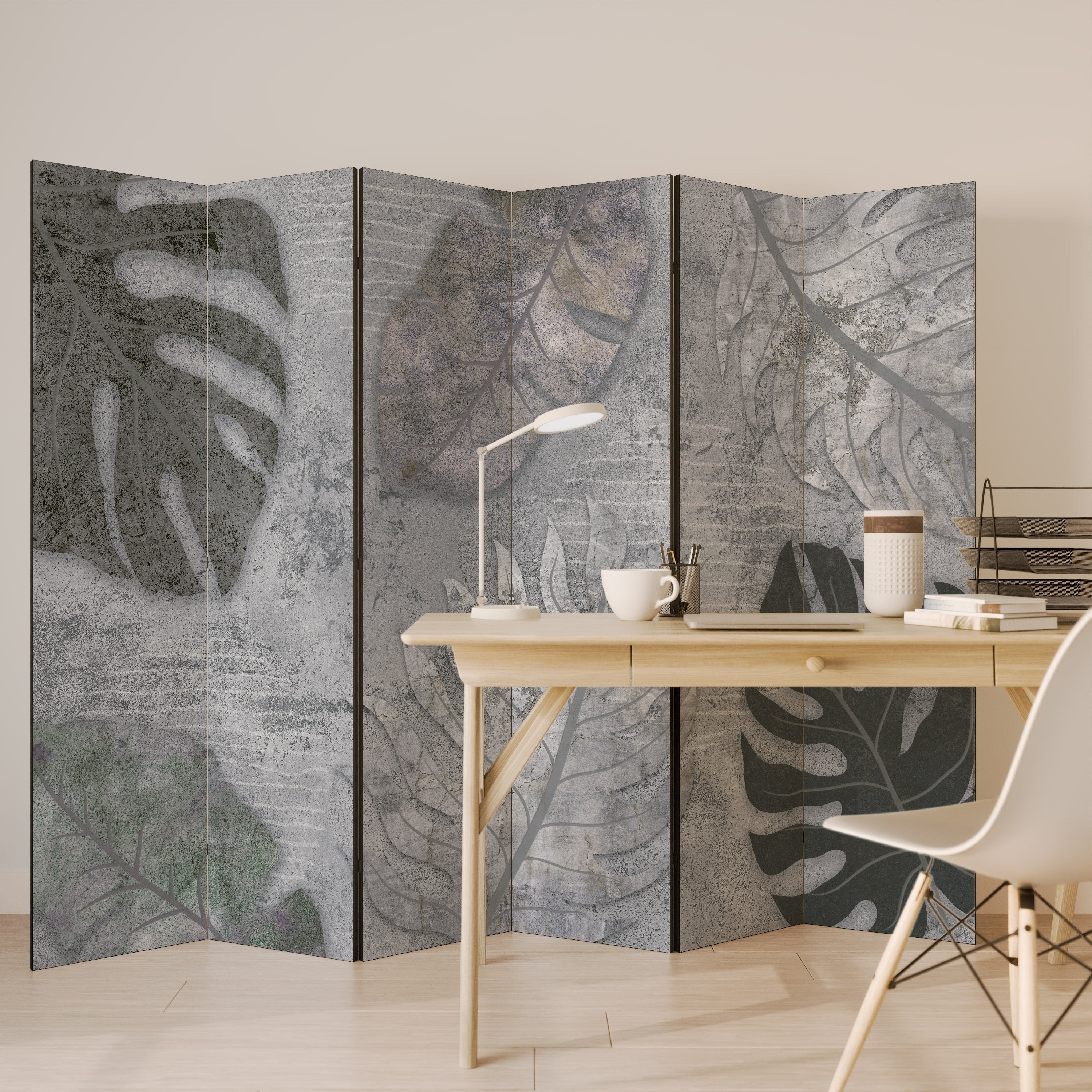 VINTAGE GREENERY Decorative 6-Panel Room Divider