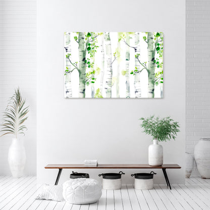BIRCHY SOLACE Horizontal Canvas Print