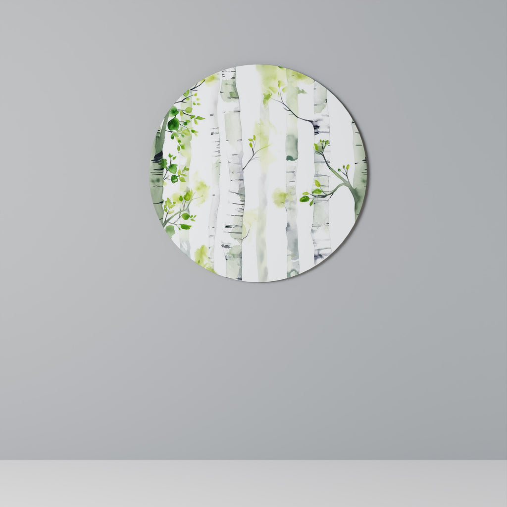 BIRCHY SOLACE Round Wall Art