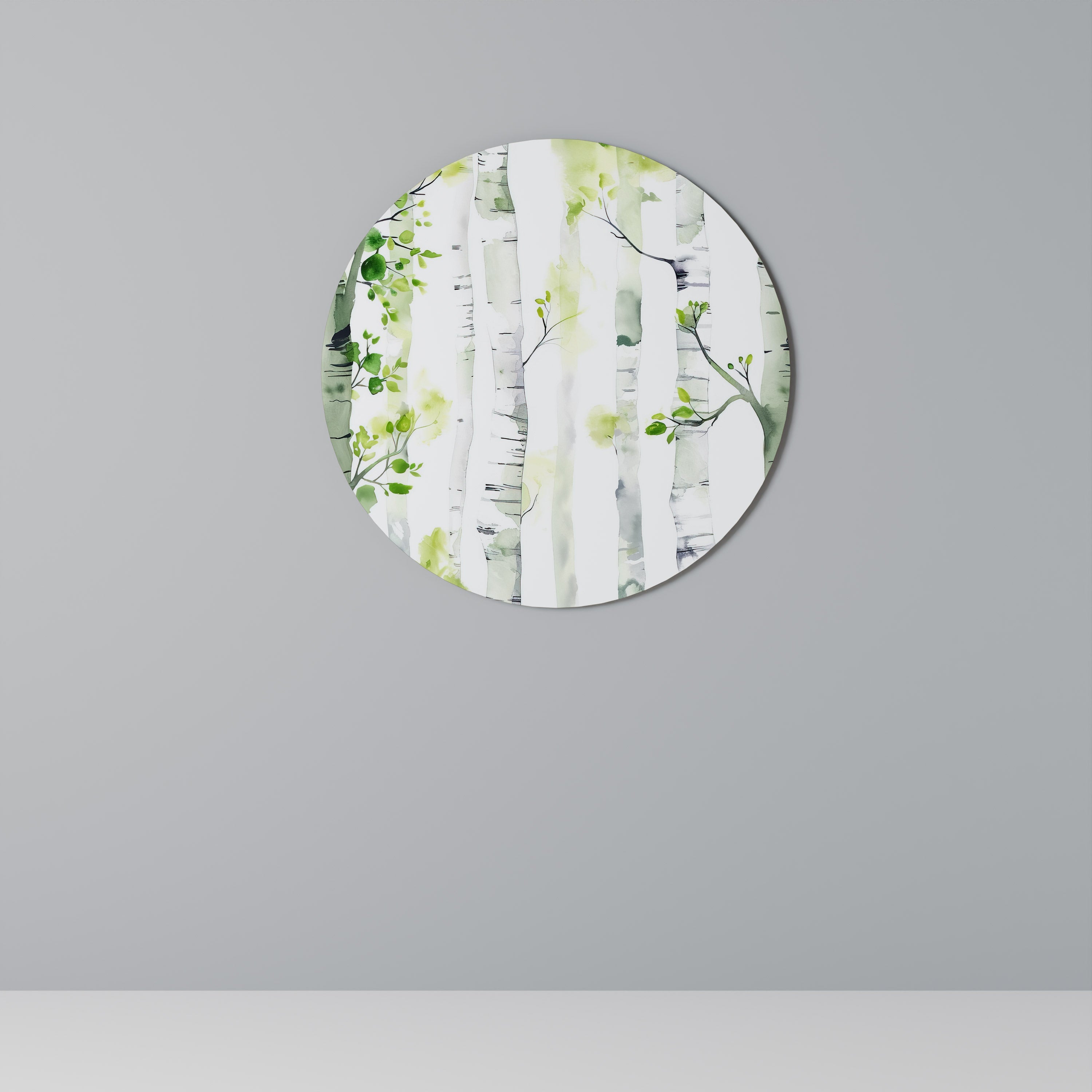 BIRCHY SOLACE Round Wall Art