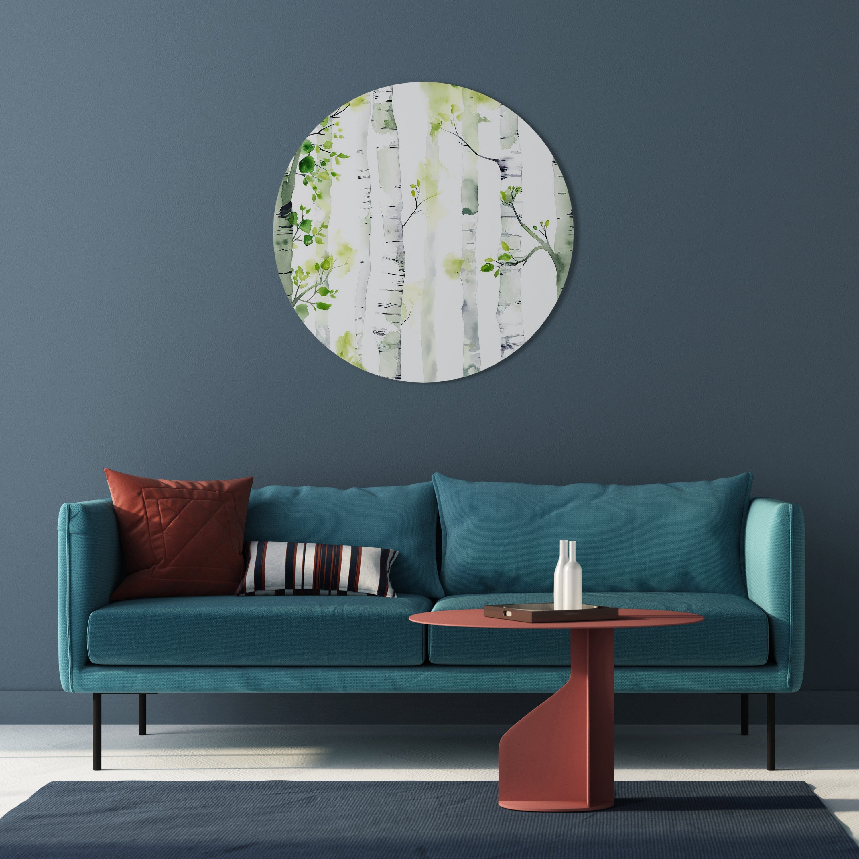 BIRCHY SOLACE Round Wall Art