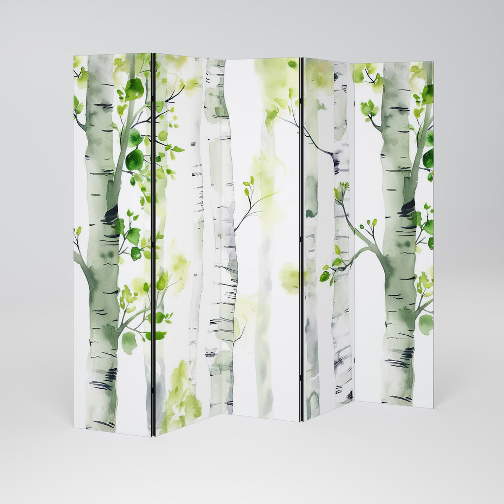 BIRCHY SOLACE Decorative 5-Panel Room Divider