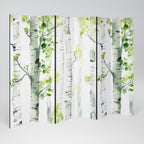 BIRCHY SOLACE Decorative 6-Panel Room Divider