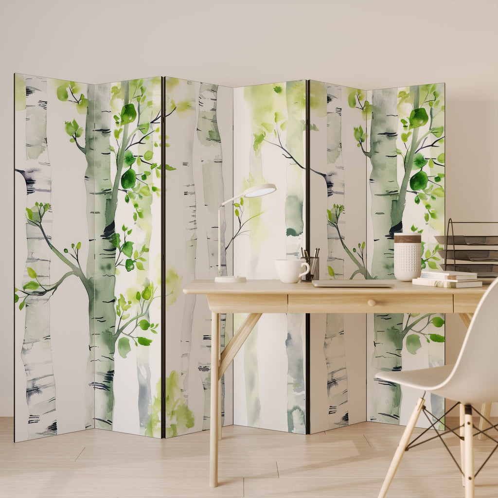 BIRCHY SOLACE Decorative 6-Panel Room Divider