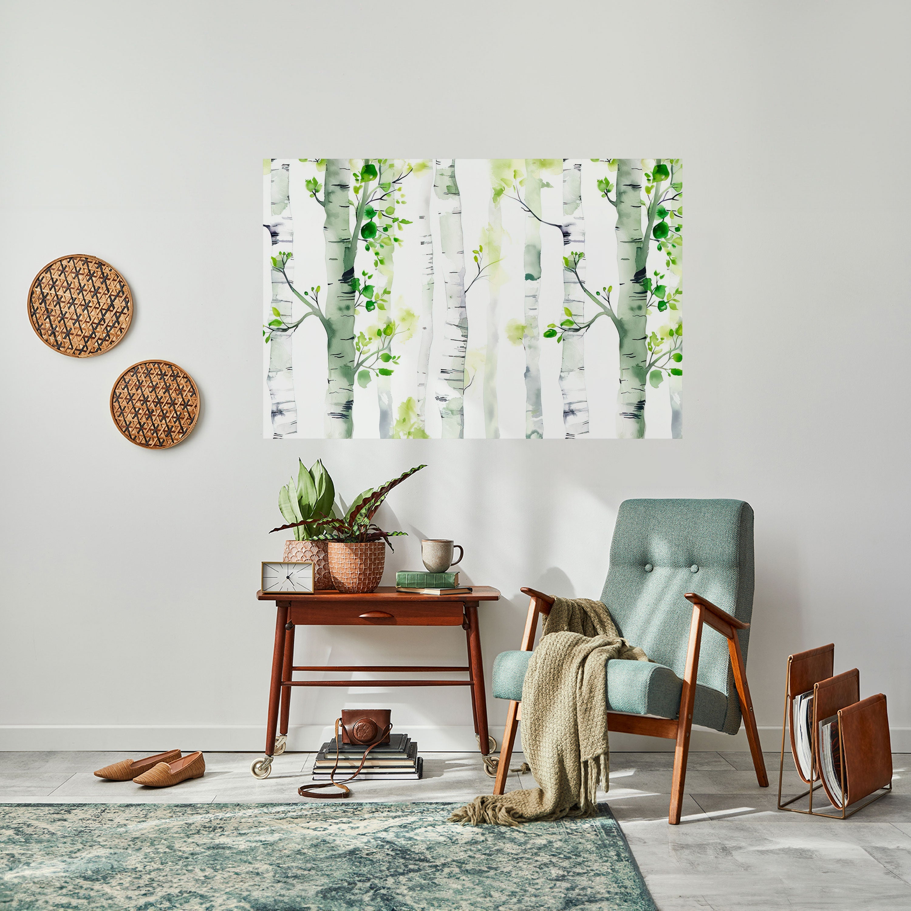 BIRCHY SOLACE Peel and Stick Horizontal Poster