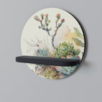 SECRET GARDEN Round Art Shelf In Black Finish