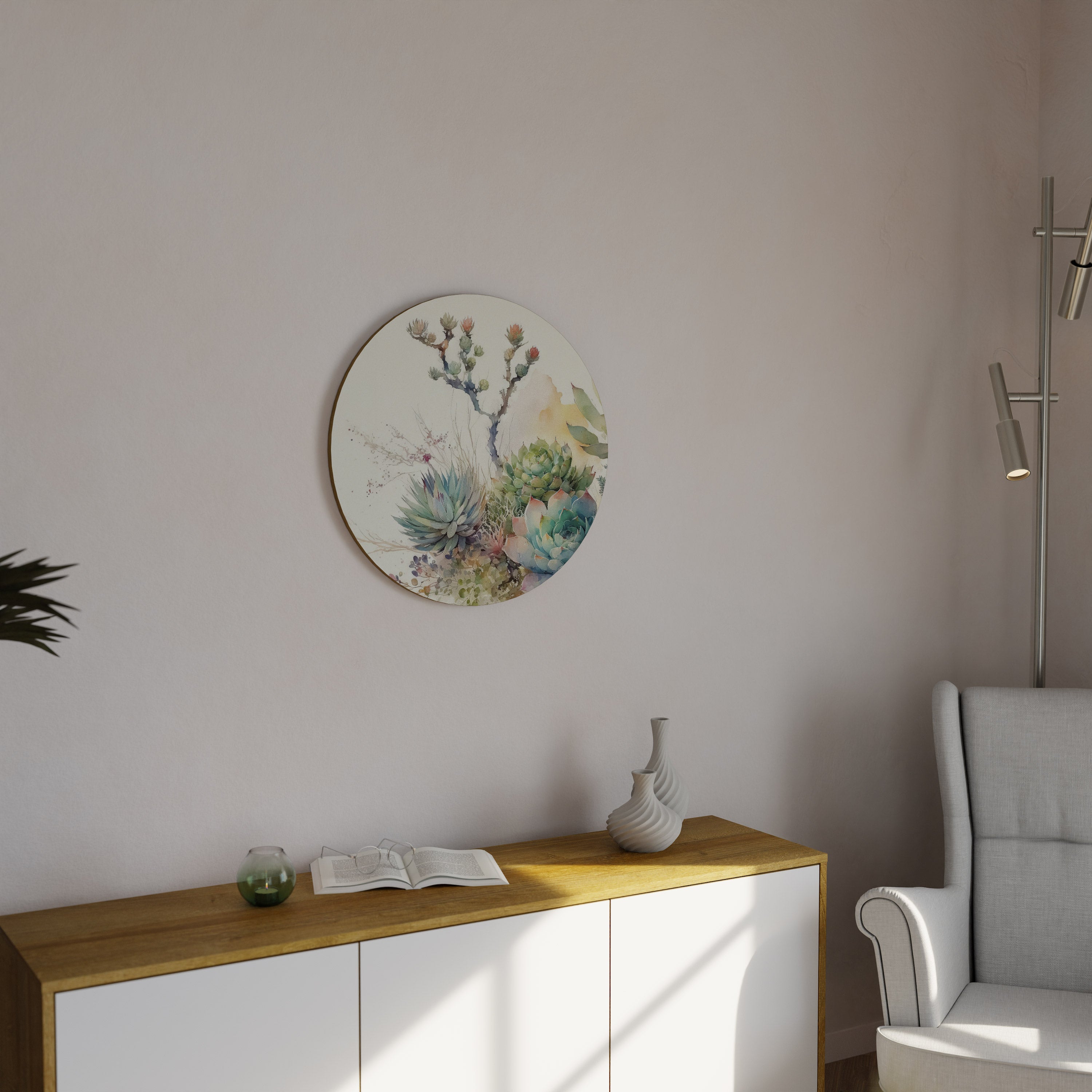 SECRET GARDEN Quadro Redondo Decorativo