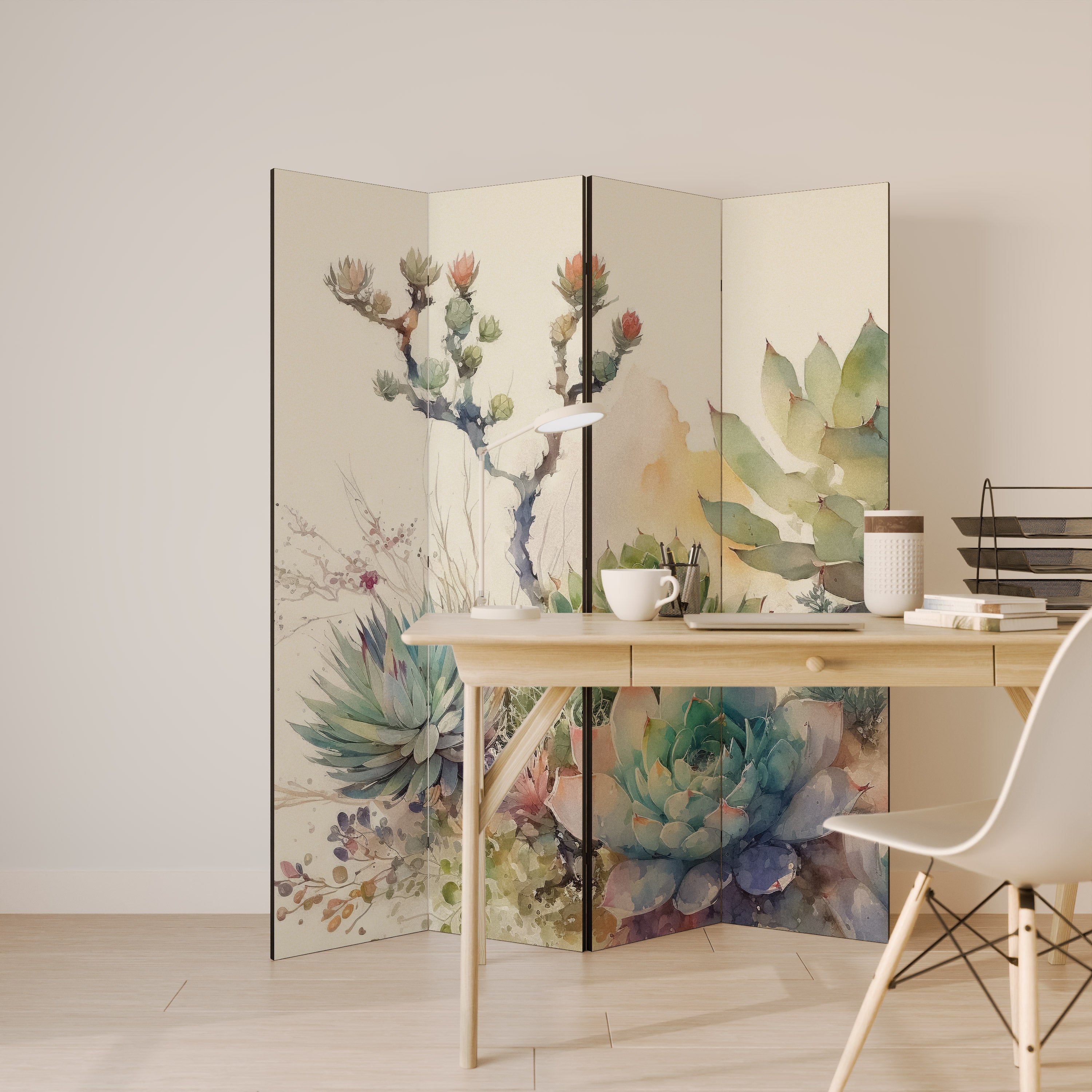 SECRET GARDEN Decorative 4-Panel Room Divider