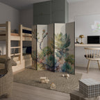 SECRET GARDEN Biombo Decorativo de 5 Painéis