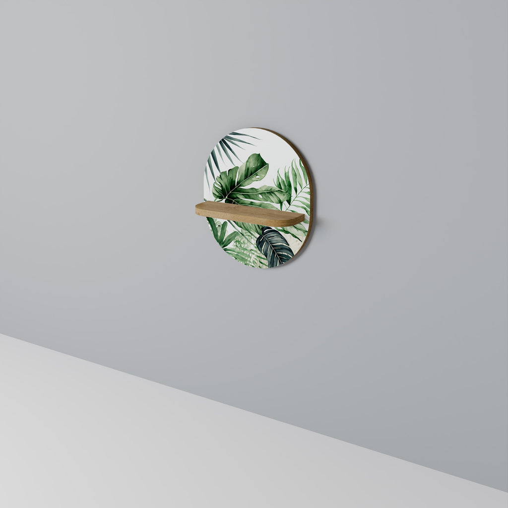 MONSTERA DREAM Prateleira Oval Decorativa em Efeito Carvalho