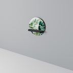 MONSTERA DREAM Prateleira Redonda Decorativa em Acabamento Preto