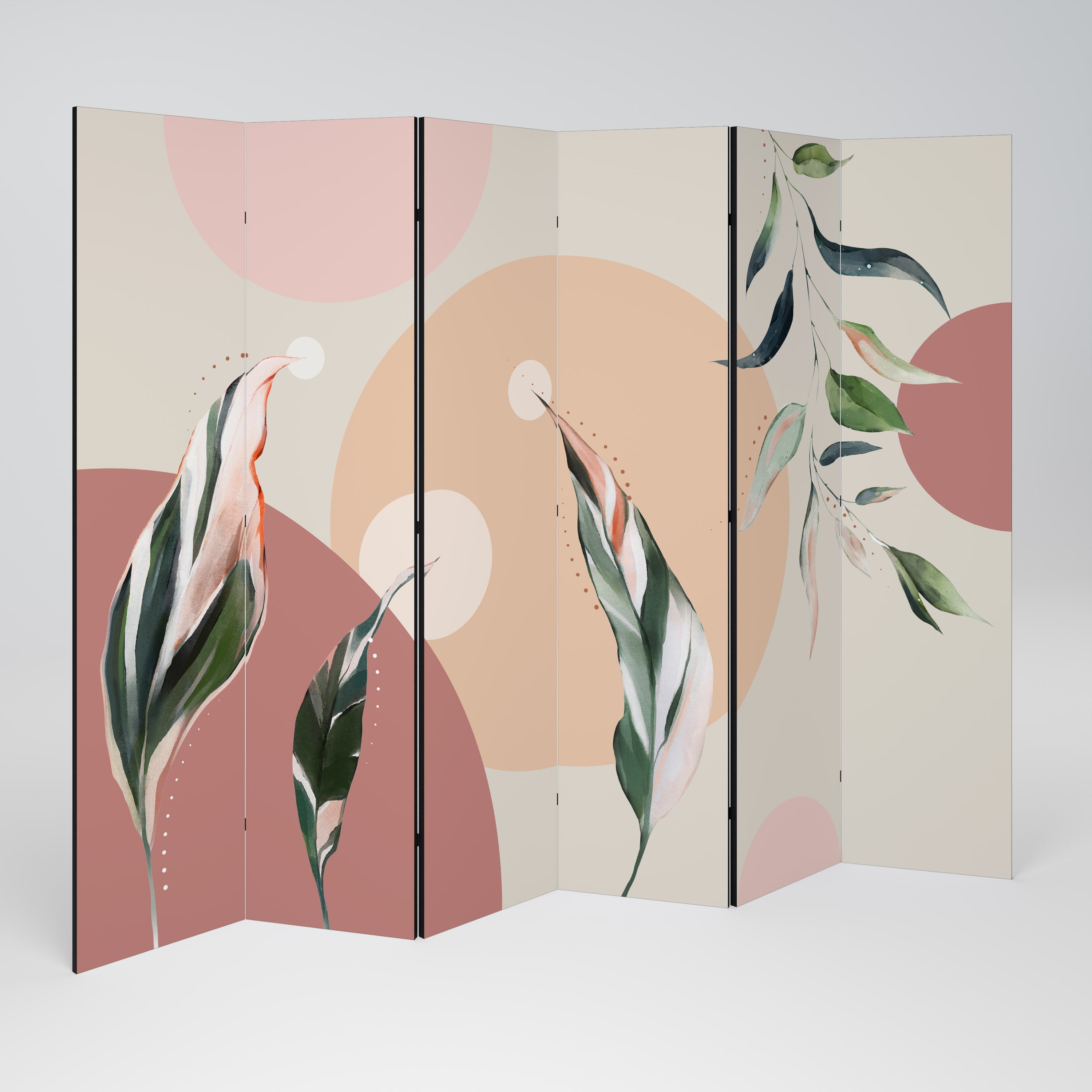 LEAFY SYMPHONY Decorative 6-Panel Room Divider