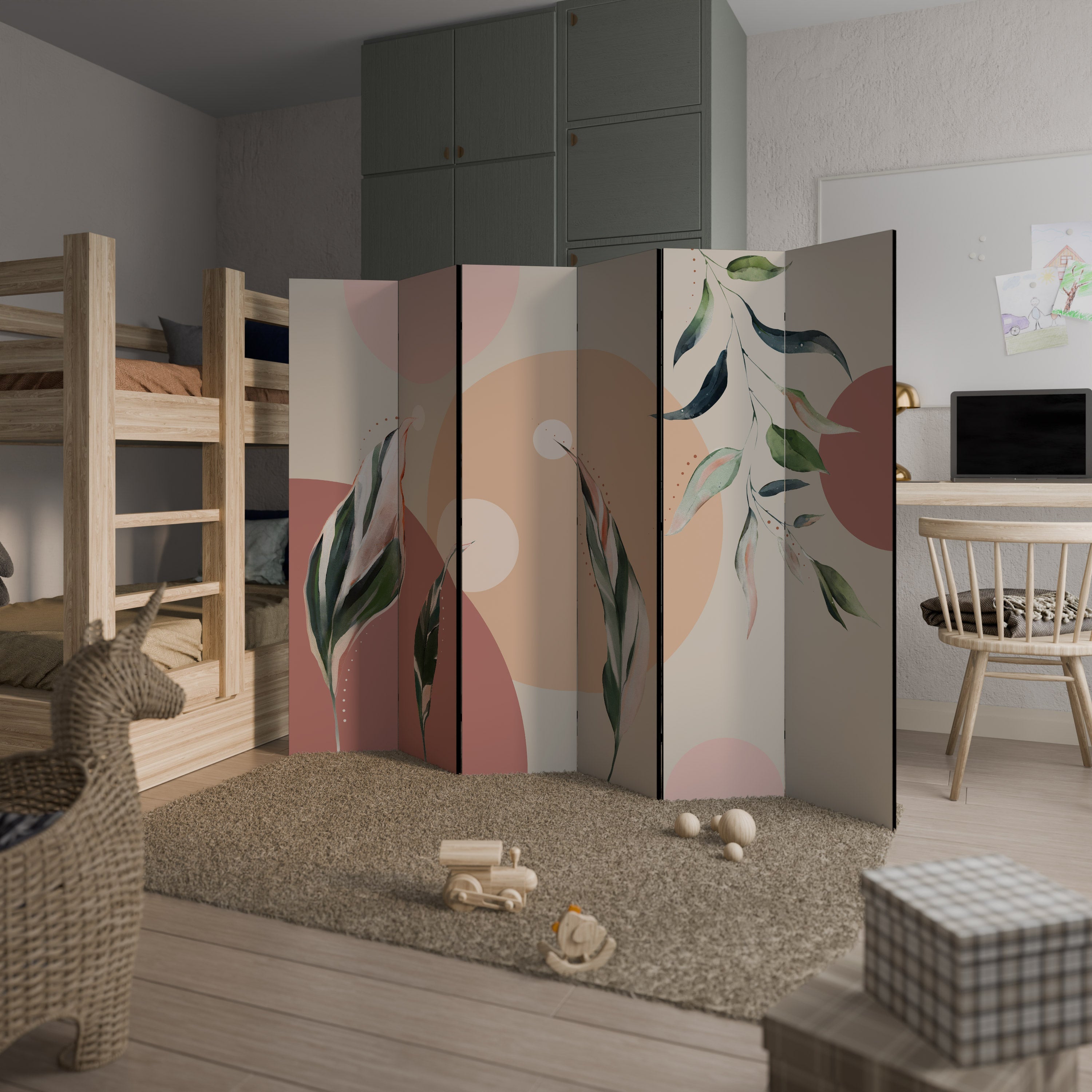 LEAFY SYMPHONY Decorative 6-Panel Room Divider