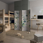 PEACEFUL SPRIGS Decorative 4-Panel Room Divider