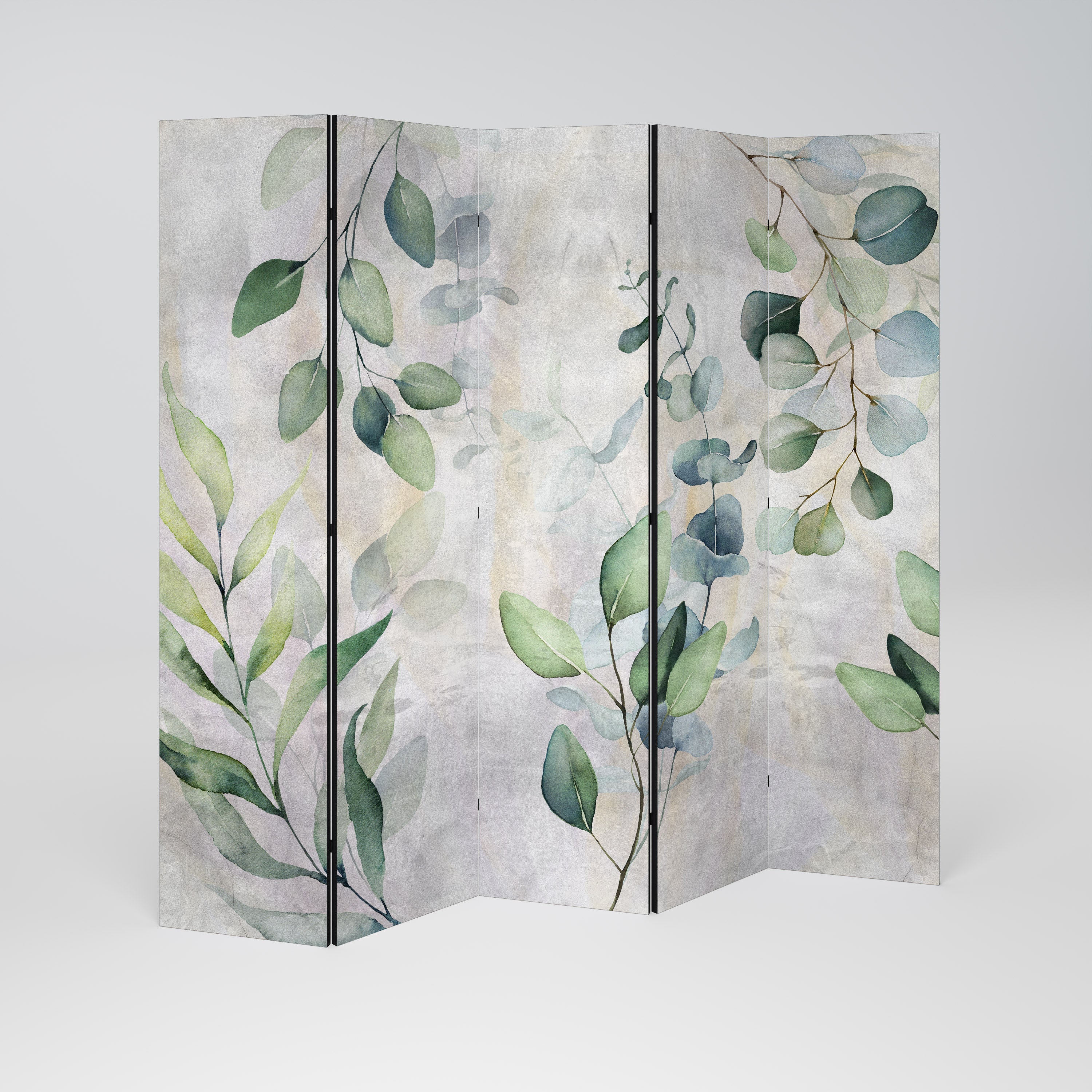 PEACEFUL SPRIGS Decorative 5-Panel Room Divider