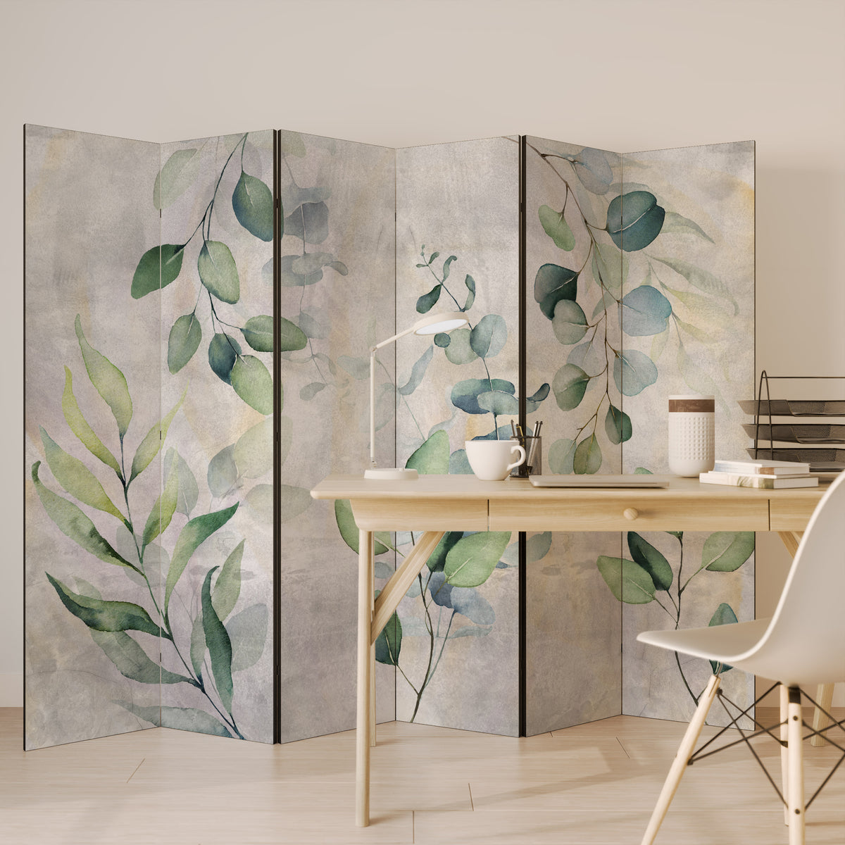 PEACEFUL SPRIGS 6-Panel Room Divider