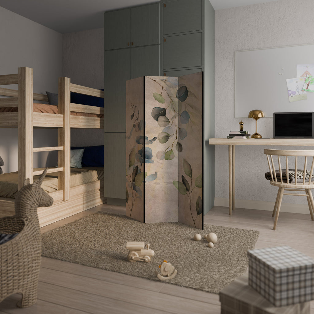 SOFT EARTHEN EMBRACE Biombo Decorativo de 3 Painéis