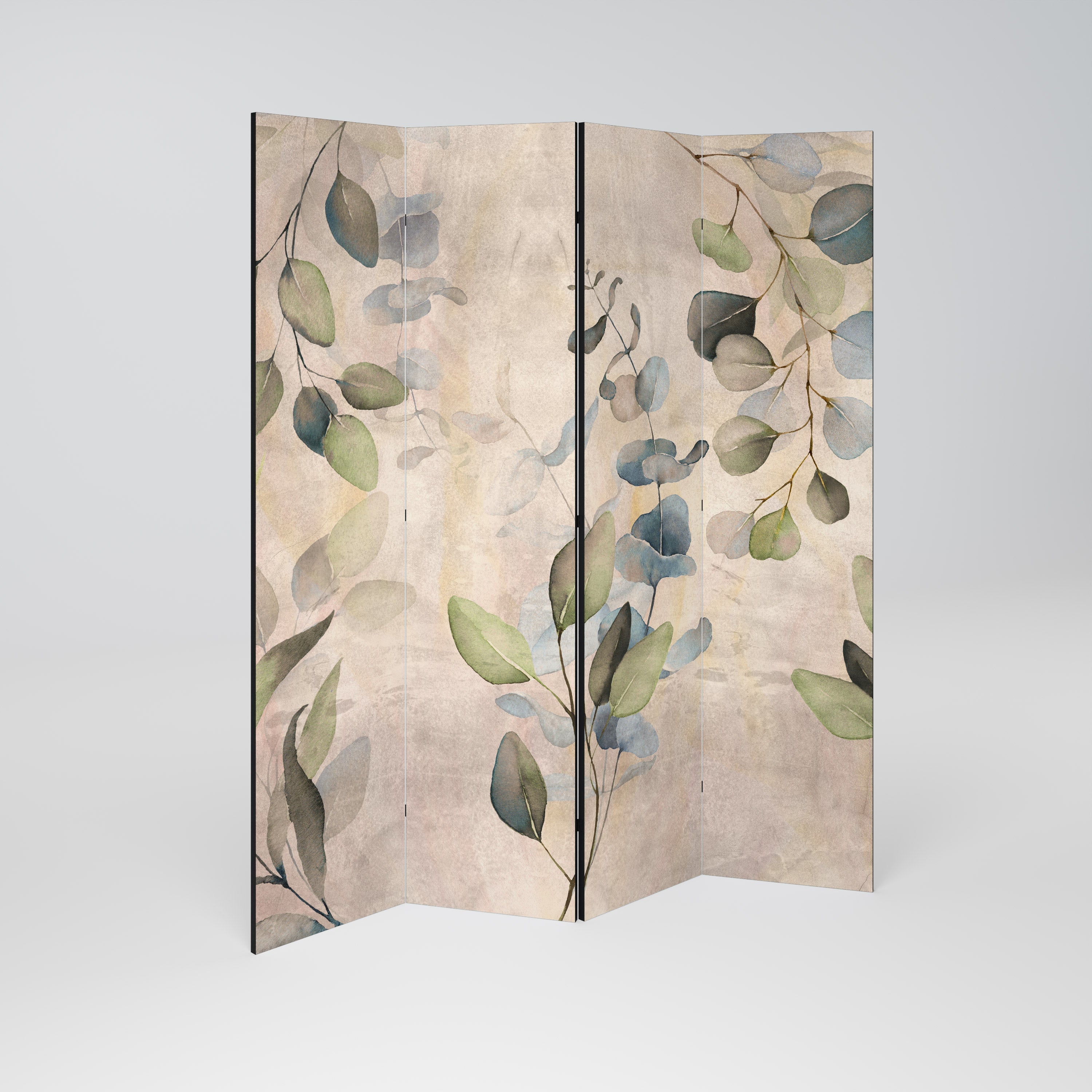 SOFT EARTHEN EMBRACE Decorative 4-Panel Room Divider