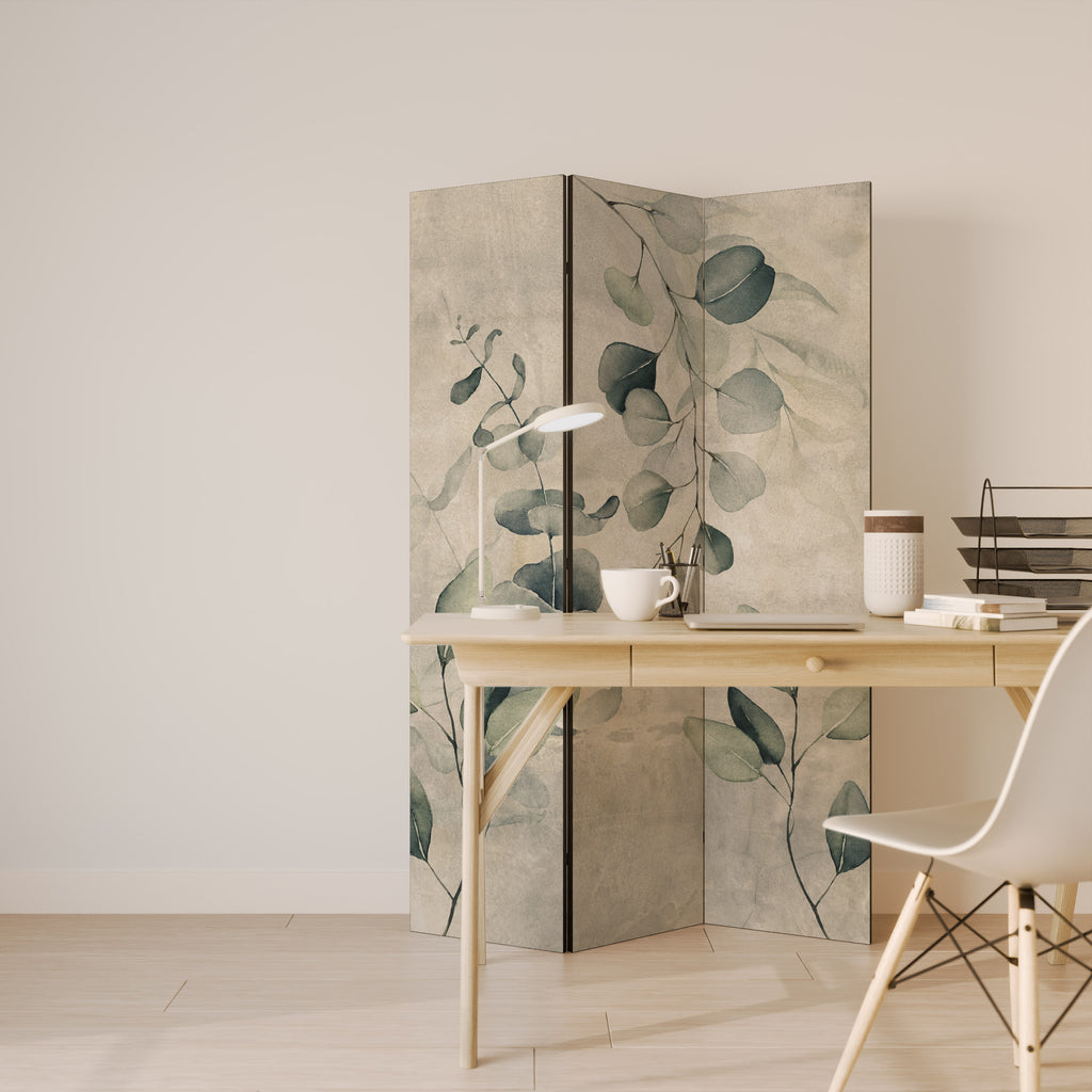 EARTHY TONED ELEGANCE 3-Panel Room Divider